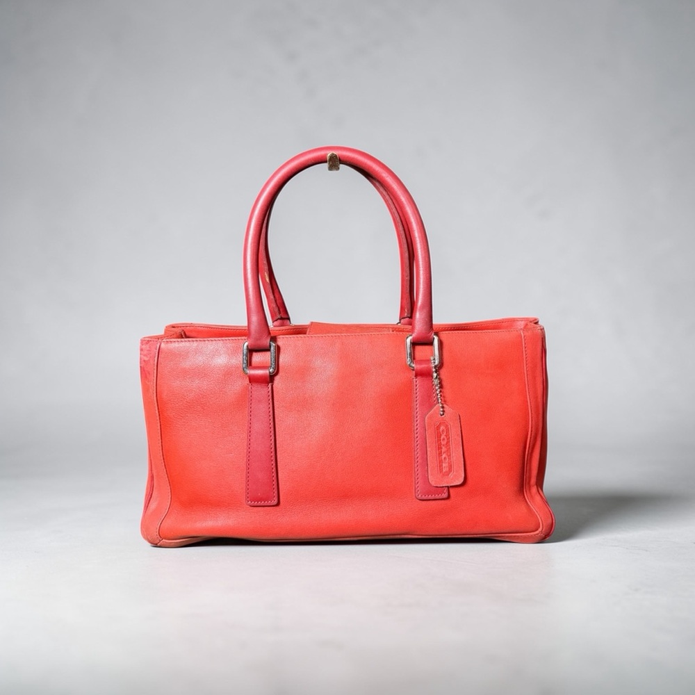 Vintage Coach Bonnie’s Legacy Satchel 9419 Red 2001 Costa Rica Leather Hangtag